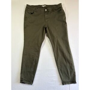 STS Blue Darren Mid Rise Slim Straight Pants Mens 34 Olive Green Cotton Stretch